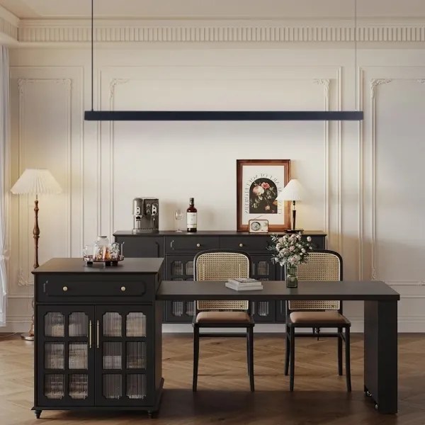 Immax NEO 07307L-LED MADEIRA – lampă suspendată pe cablu, reglabilă, 33W/230V, Wi‑Fi Tuya, 152 cm, neagră