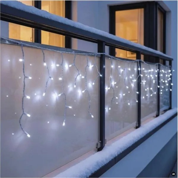 Ghirlandă LED pentru exterior 50xLED/3x0,4m IP44 alb rece