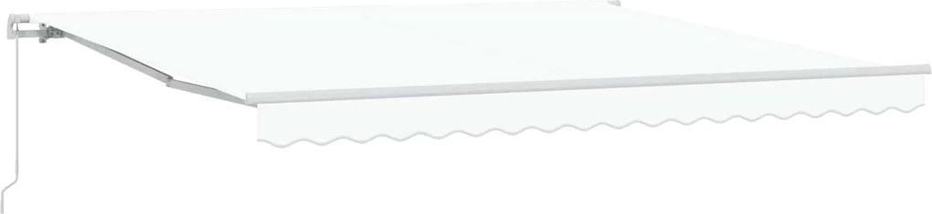 vidaXL Cortina Retractabilă Alb 400 × 300 cm Poliester și Aluminiu