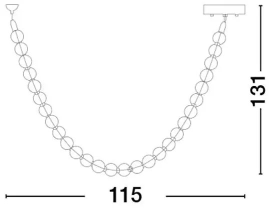 Lustra LED suspendata, deosebita design lux PERLA