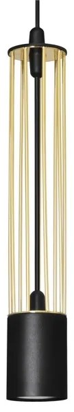 Lustră pe cablu BARS 1xGU10/20W/230V aurie/neagră