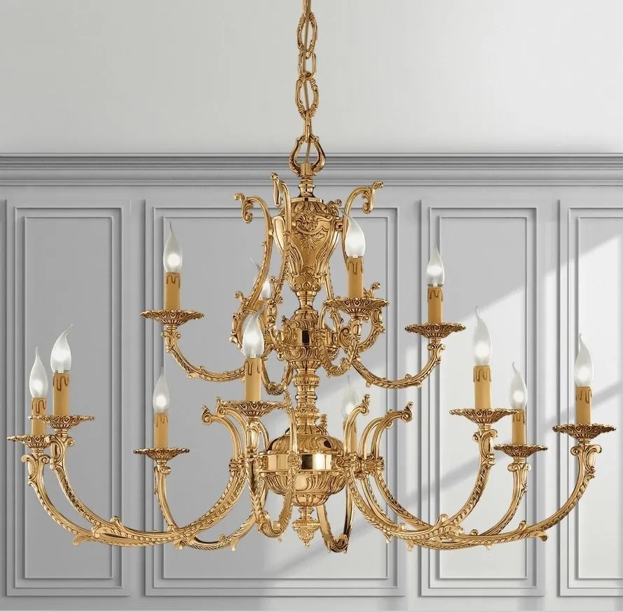 Candelabru 12 brate LUX realizat manual Ermes