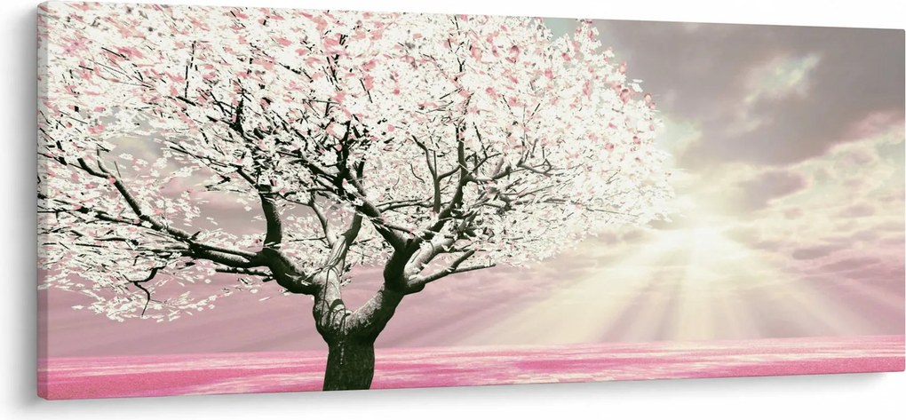 Tabloul copacului roz (120x50 cm)