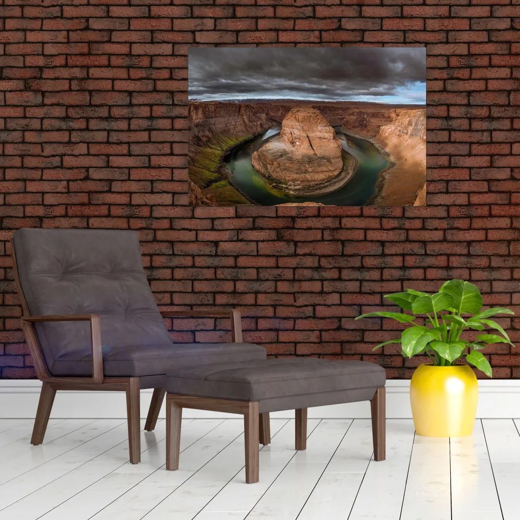 Tablou cu lac în stânci (90x60 cm)