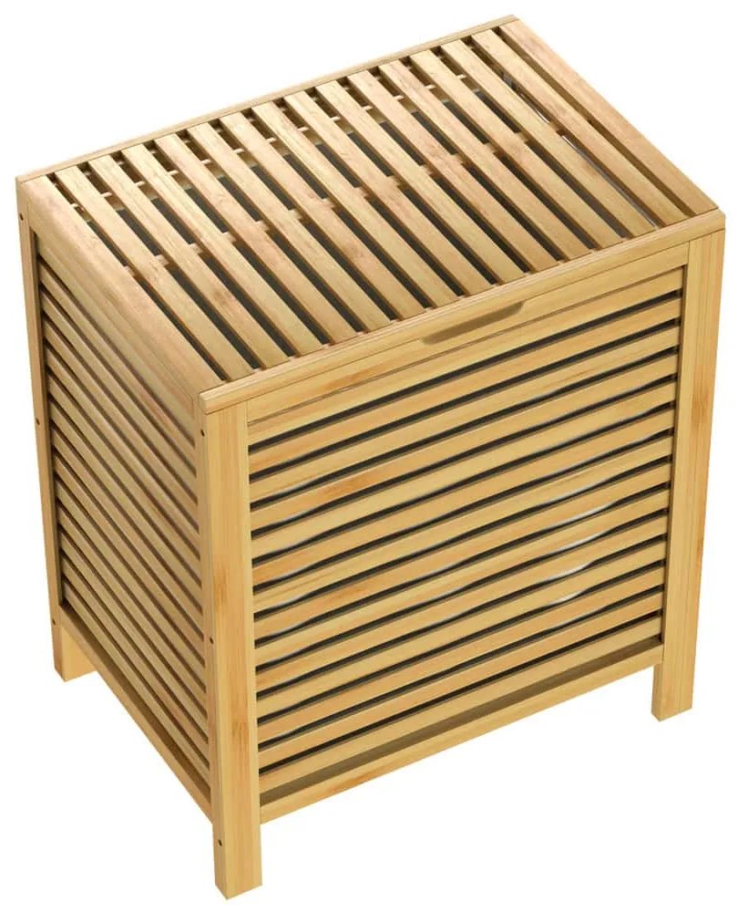 Coș de rufe de bambus ISLA, 62L, maro natural Casaria