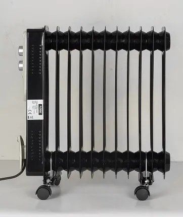 Calorifer electric Floria ZLN3666,Negru 2500 W, 11 elementi, 3 trepte de putere, Termostat reglabil, Protectie supra-incalzire, Indicator luminos,
