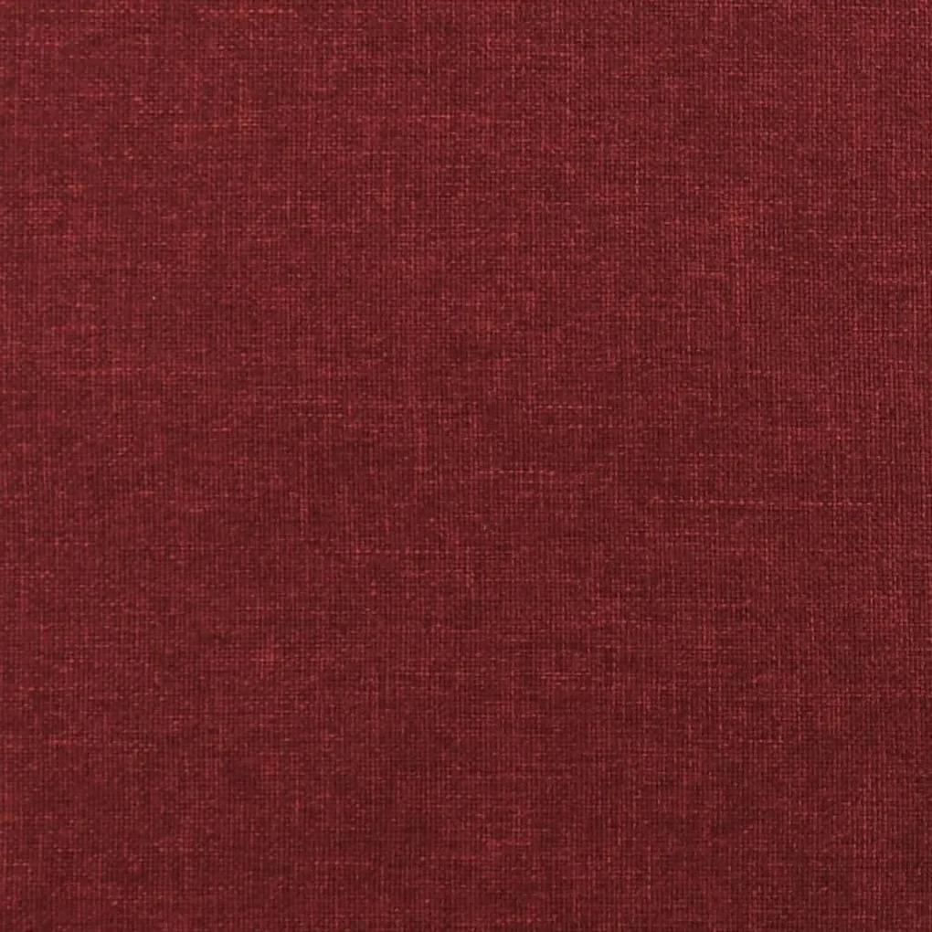 Fotoliu canapea cu taburet, rosu vin, 60 cm, material textil