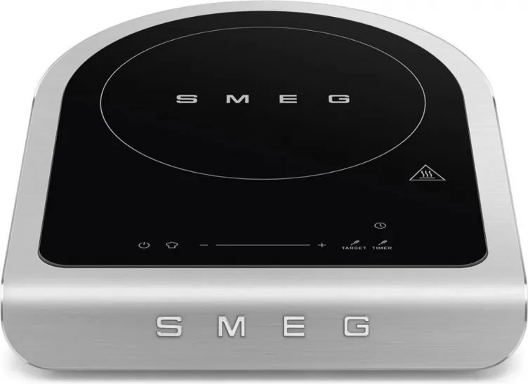 Plita cu inductie portabila Smeg PIC01BLMEU, 2100 W, Sticla ceramica, Negru mat