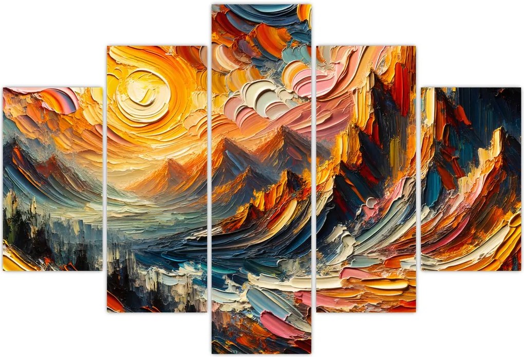 Tablou - Munte acoperit de soare (150x105 cm)