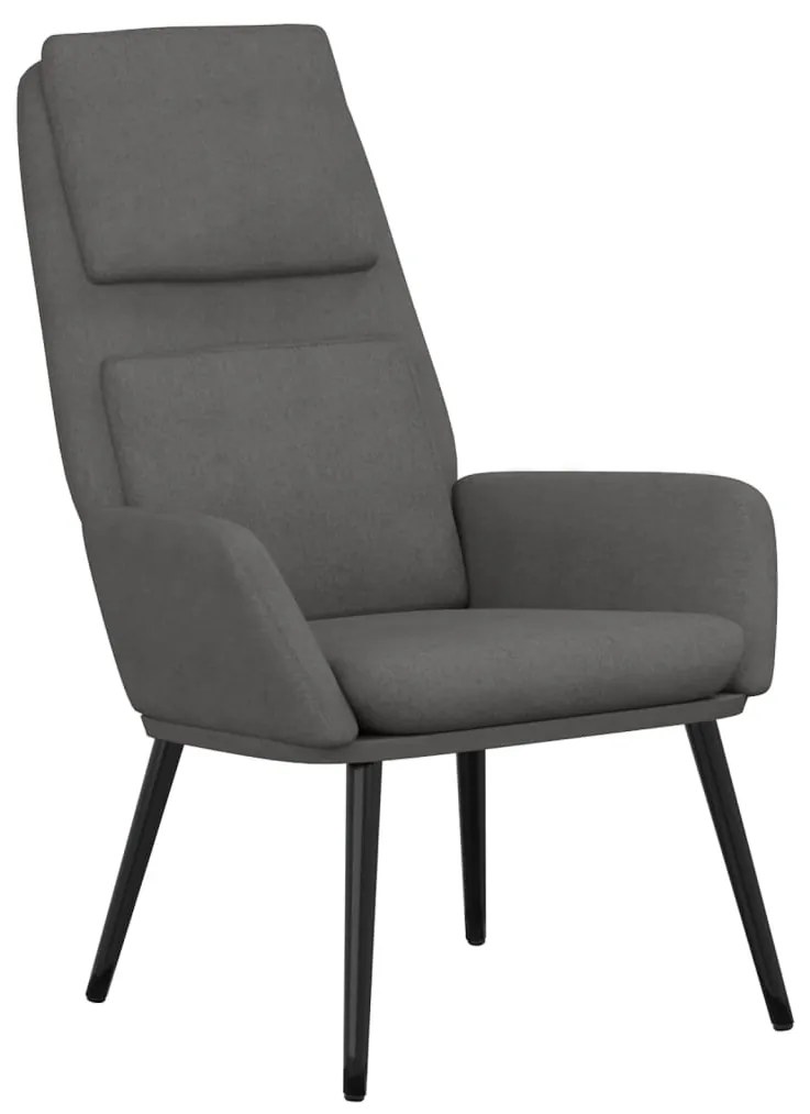 341312 vidaXL Scaun de relaxare, gri deschis, material textil