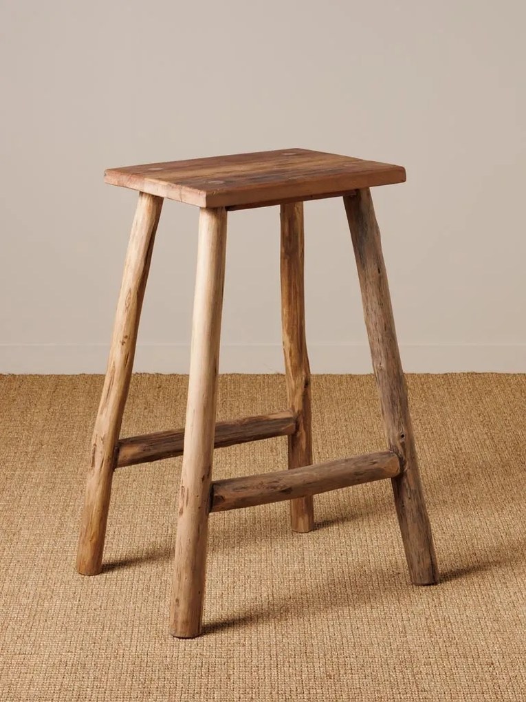Scaun din lemn reciclat, Noé, 74 x 53 x 40 cm