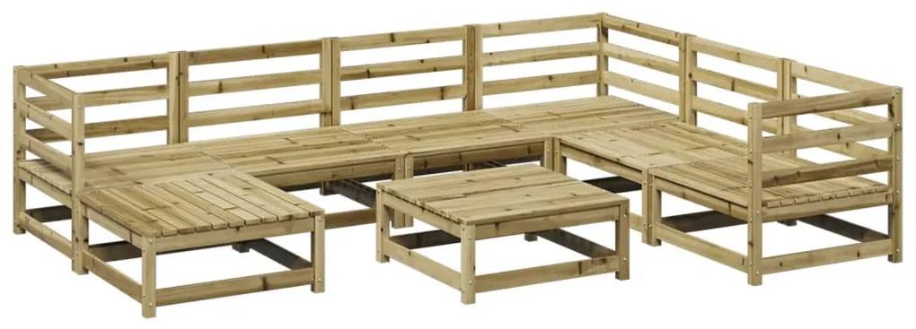 3299555 vidaXL Set canapea de grădină, 8 piese, lemn de pin tratat