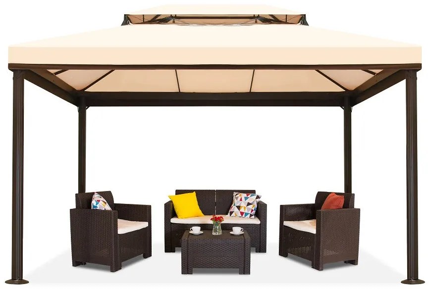 Pavilion de grădină în culoare crem Valencia 3x6 m Garden Point