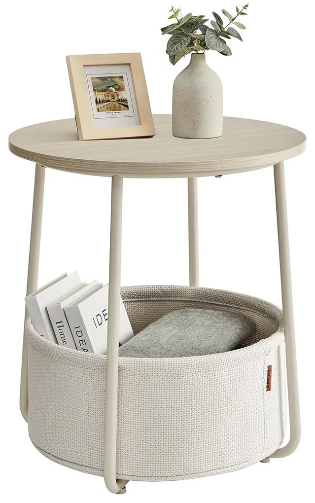 Masuta de cafea cu spatiu de depozitare , alb