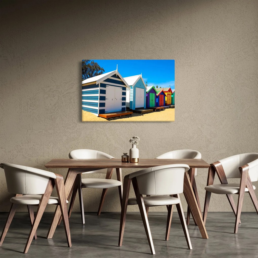 Tablou - Plaja Brighton, Melbourne, Australia (90x60 cm)