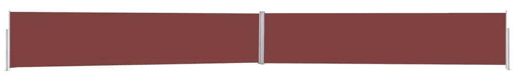 Copertina laterala retractabila de terasa, maro, 170 x 1200 cm Maro, 1200 x 170 cm