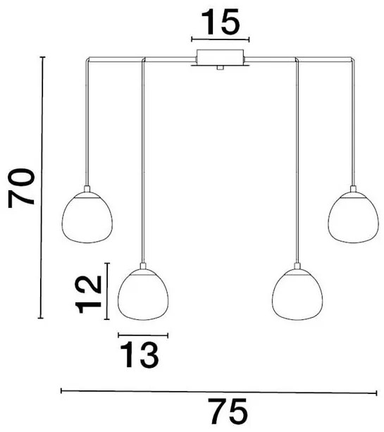Lustra moderna design deosebit cu 12 de surse de lumina THE EGG