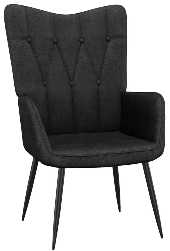 327551 vidaXL Scaun de relaxare, negru, material textil