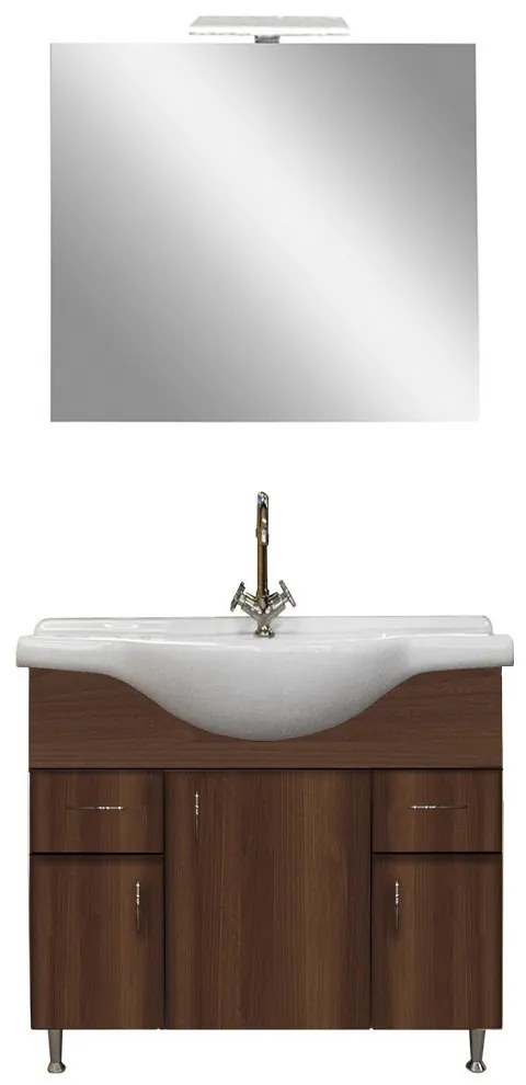 Mobilier complet de baie Bianca Prime 85, culoare Aida nuc