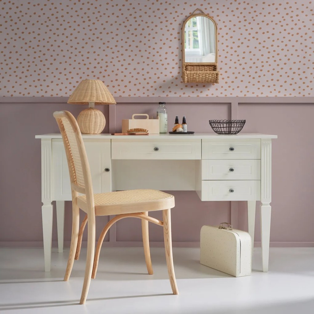 Birou elegant Ines alb L132 cm