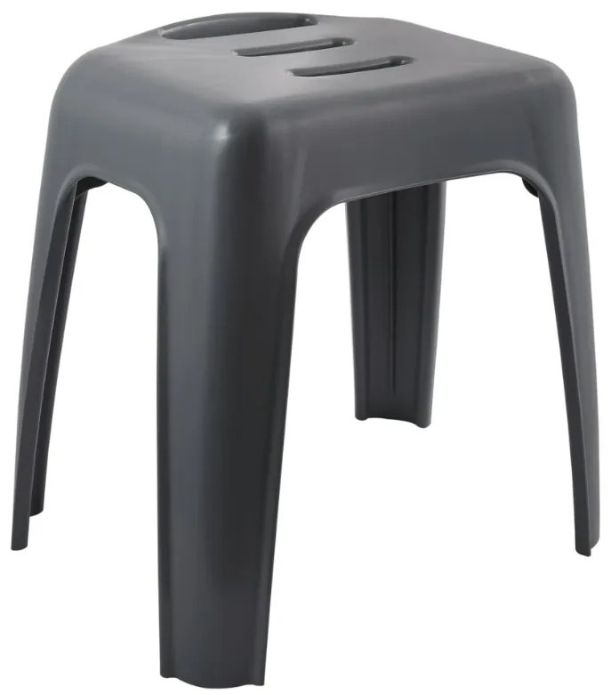 Spirella Scaun de duș HOCKER, gri închis, 47 cm