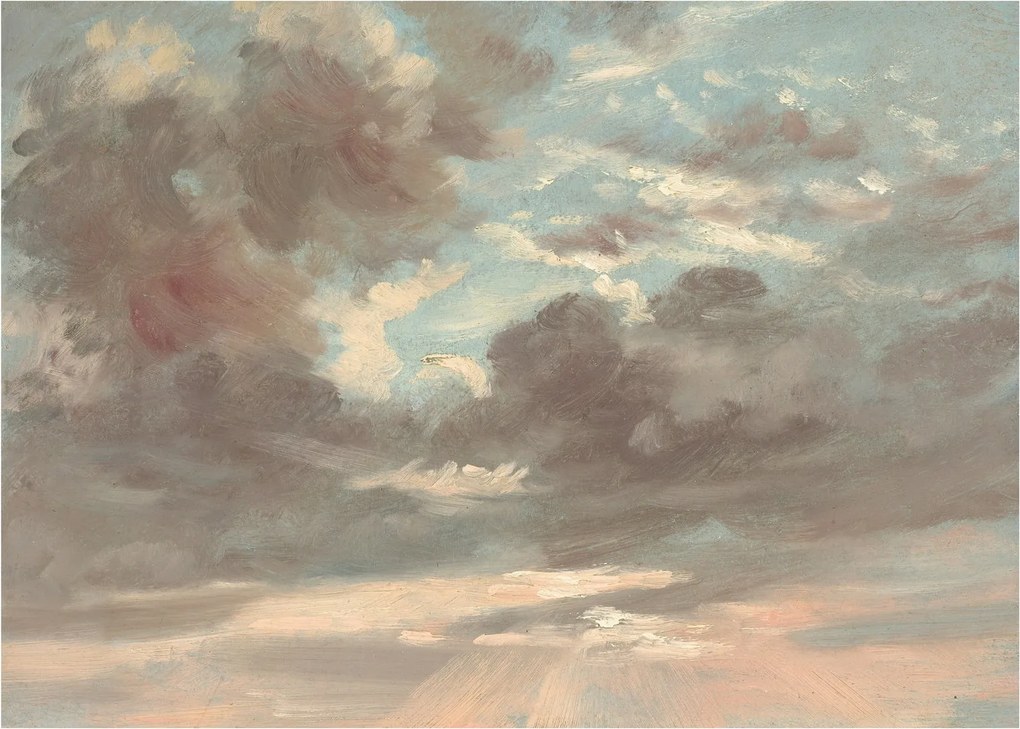 Tablou pe sticlă - John Constable, Cloud Study Stormy Sunset, reproducere (70x50 cm)