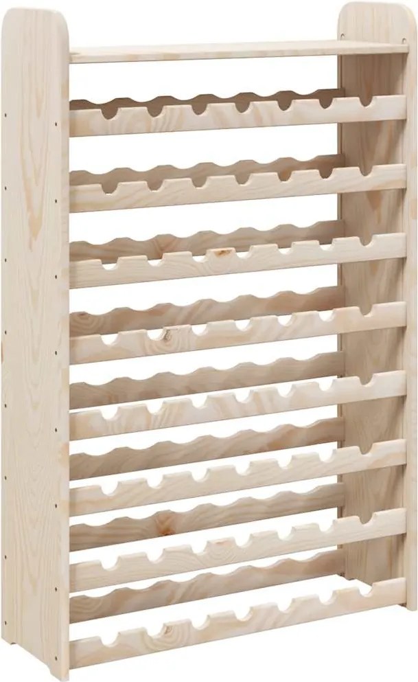 vidaXL Suport vinuri cu raft superior, 72,5x25x111,5cm, lemn masiv pin