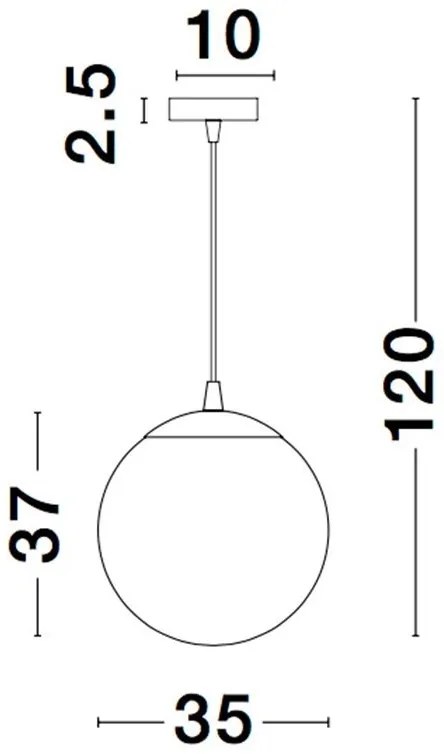 Pendul design modern NAZIO, 35cm, cupru NVL-9080351