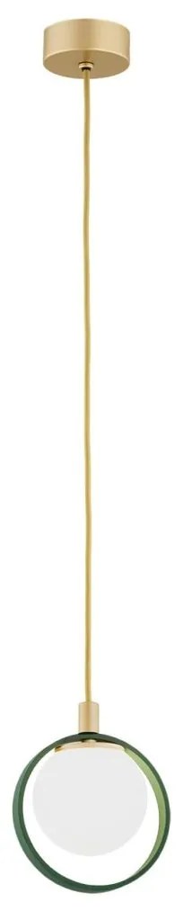 Pendul design modern Saturnia auriu, verde