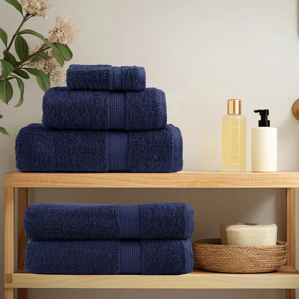 vidaXL Prosoape de spalare SOLUND 2 pcs Bleumarin Bumbac