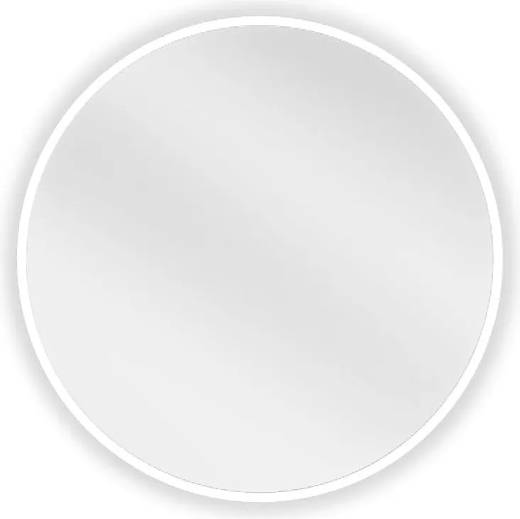 Mexen Loft oglindă de baie rotundă 40 cm, ramă albă - 9850-040-040-000-20