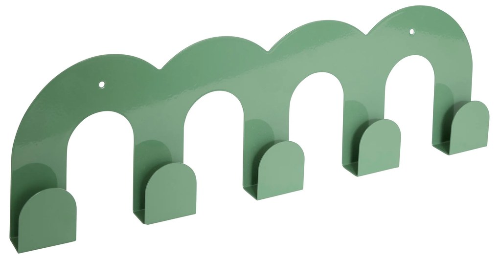 Suport pentru haine de perete ondulat CALLISTA, verde militar, 50 cm
