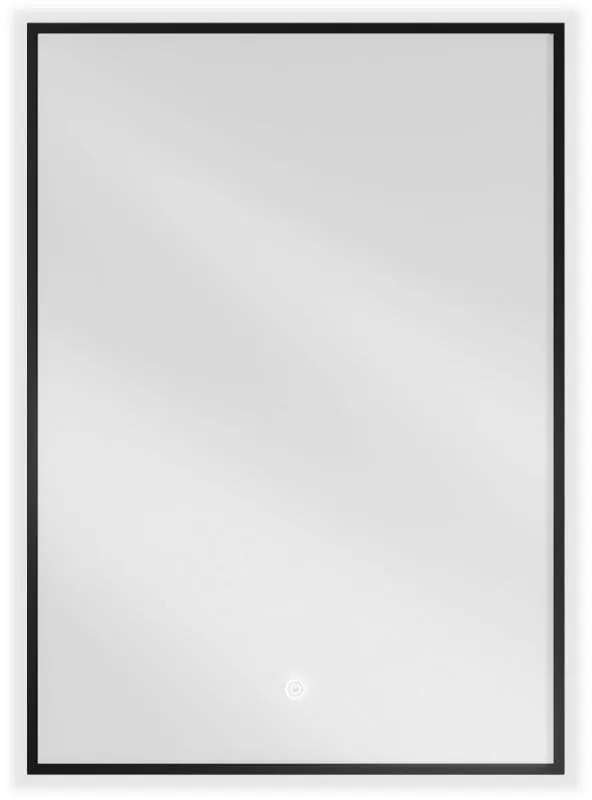 Mexen Erma oglindă iluminată de baie 50 x 70 cm, LED 6000K, anti aburire, ramă neagră - 9814-050-070-611-70