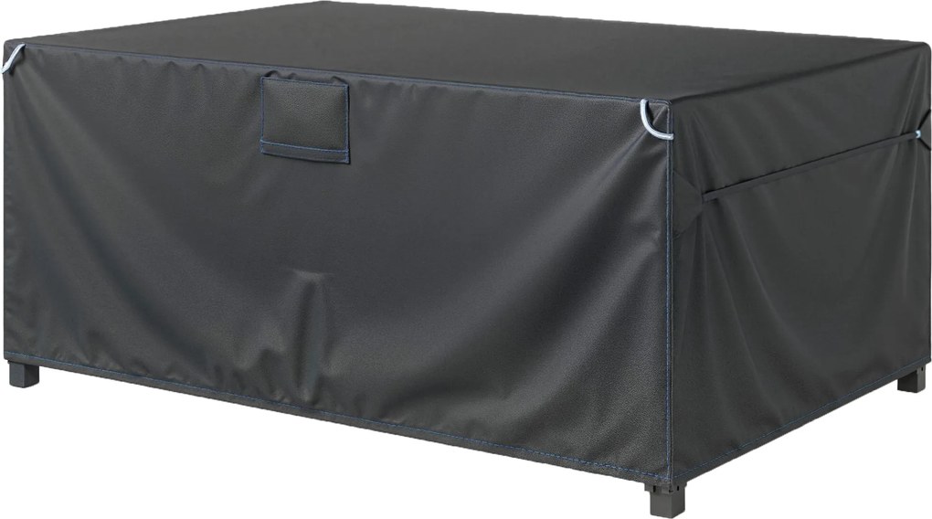 Outsunny Husă protecție mobilier grădină, rezistentă la iarnă, impermeabilă, anti-UV, 420D Oxford, 180x120x74cm, Negru | Aosom Romania