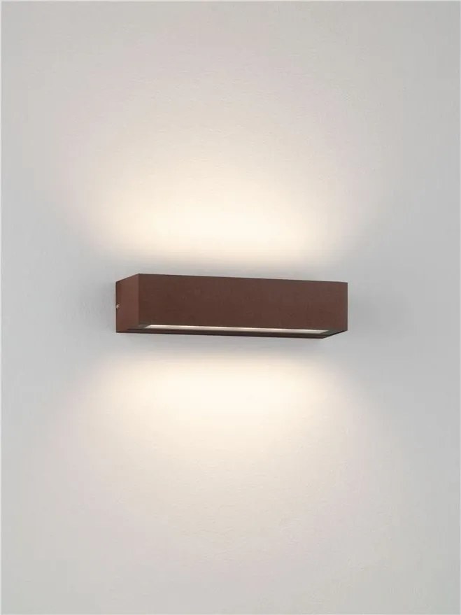 Aplica exterior corten liniara 22cm IP65 LED CCT PRISMATIC