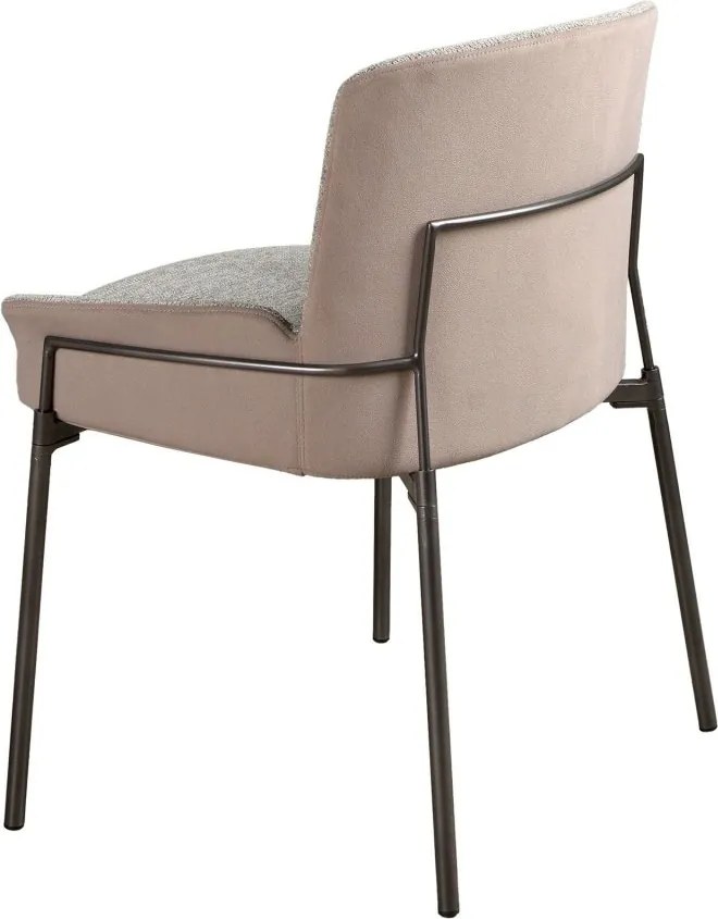 Scaun modern design italian, Tesatura, Catifea, Grey/ Brown