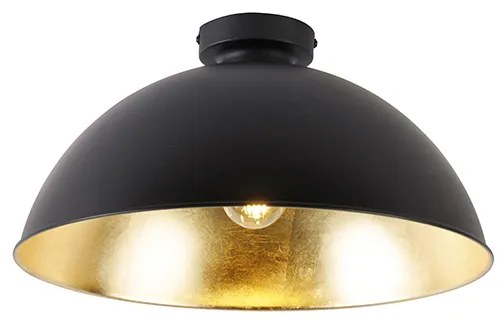 Plafoniera neagră cu auriu 42 cm reglabilă - Magnax