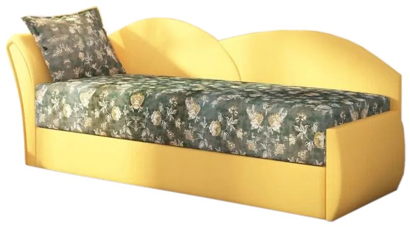 Supermobel Canapea extensibilă AGATA, 200x80x75, rose + galben (rose21/alova41), stânga
