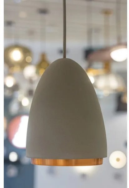 Lustră pe cablu CONCRETE 1xGU10/5W/230V gri/cupru Klausen 111041