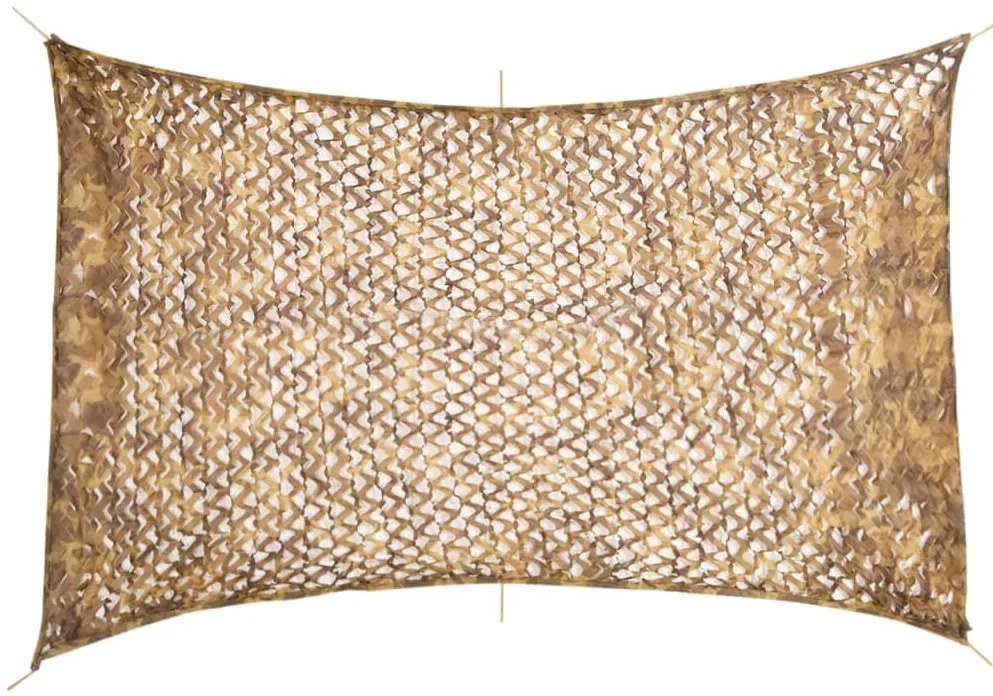 vidaXL Plasă de camuflaj cu geantă de depozitare, nisipiu, 410x285 cm