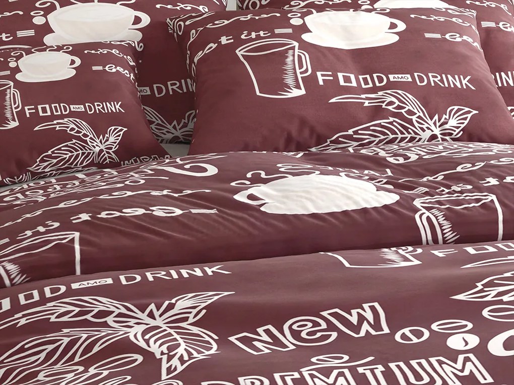 Lenjerie de pat din bumbac Culoare maro, COFFEE