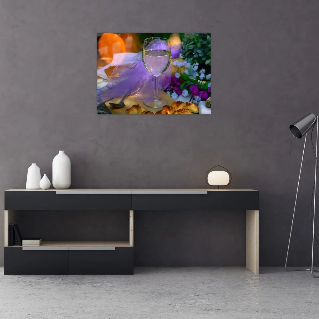 Tablou pe sticlă picnic (70x50 cm)