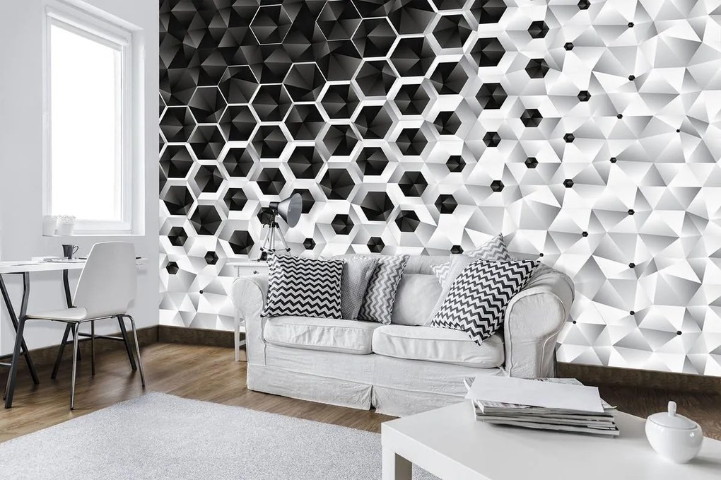 Fototapet - 3D hexagon (152,5x104 cm)