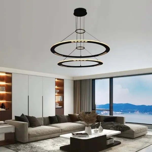 Lustră LED dimabilă pe cablu LED/90W/230V 3000-6500K + telecomandă