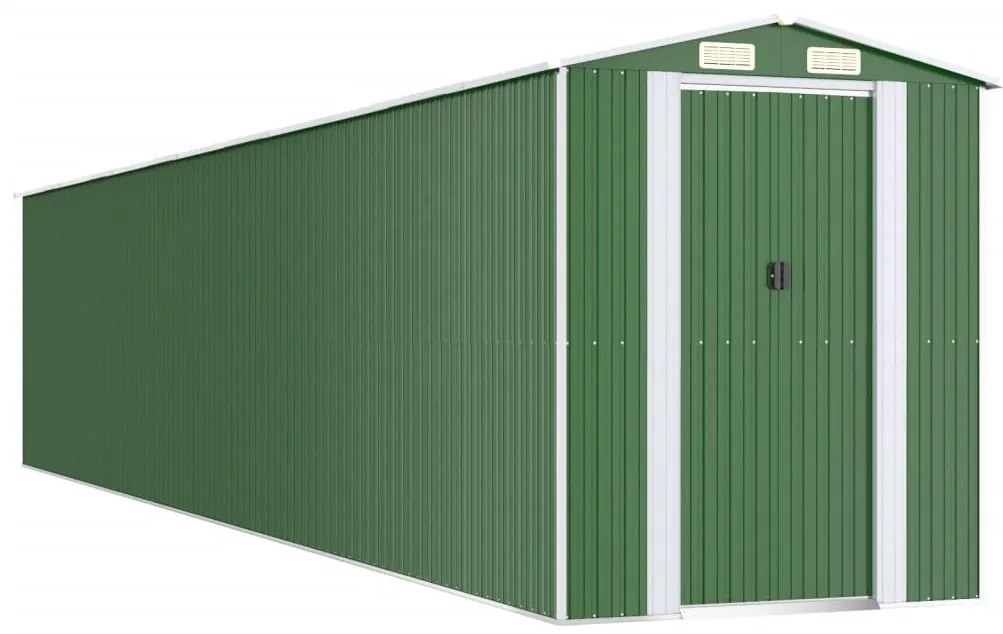 sopron de gradina, verde, 192x1021x223 cm, otel zincat