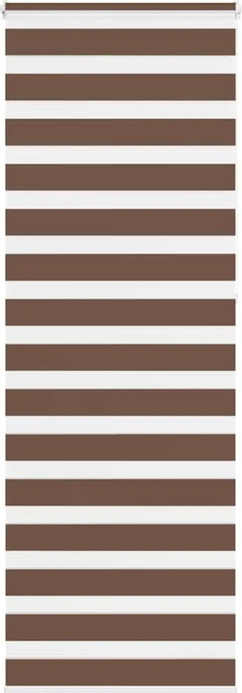 vidaXL Jaluzea tip zebra maro lățime țesătură 75,9 cm poliester
