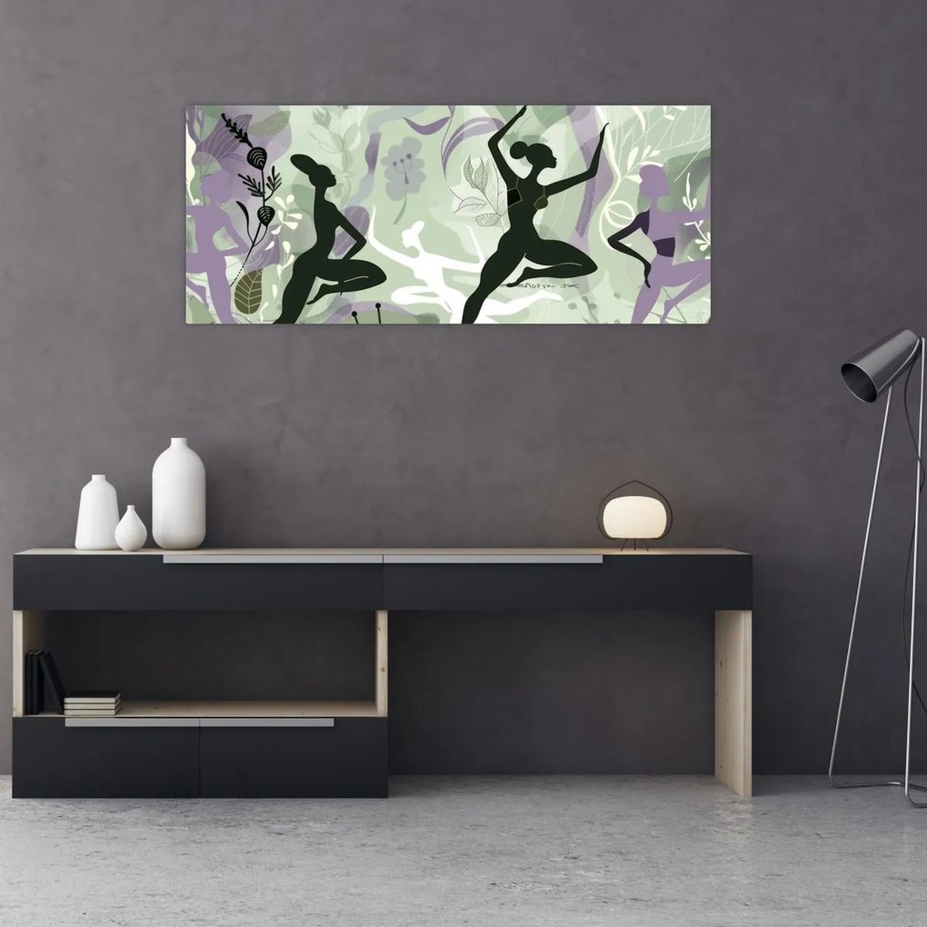 Tablou - Ilustrație de dansatori (120x50 cm)