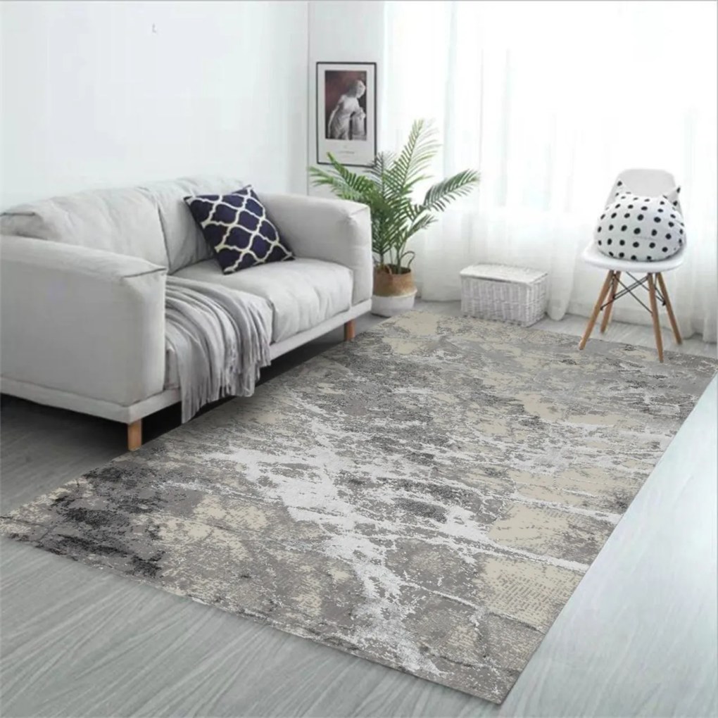 Covor Modern Living, Dormitor Dreptunghiular Milano 0596B Crem (Alege dimensiunea: 125 x 200)
