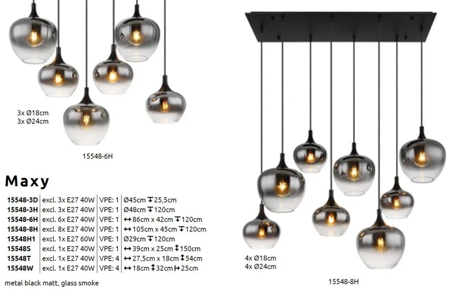Lampadar design modern Maxy negru