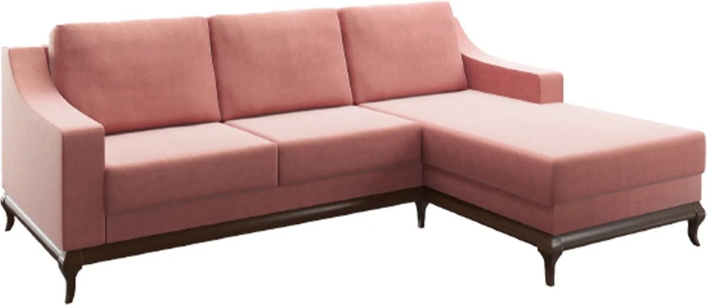 Colțar lemn masiv extensibil Nicola, 225 × 173 × 77 cm